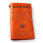 NNYTTK to My Son Deri Günlük Defter Anne Baba - İlham Verici Oğul Seyahat Günlüğü Motive Edici Kabartmalı Yazı Günlüğü Doğum Günü Mezuniyet Noel için Hediye