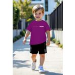 NO 601 Erkek Çocuk Mor Balance Baskılı Tshirt Şort Alt- Üst Takım 5-6 / 11-12 Yaş Arası