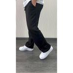 NO 601 Erkek Siyah Yazlık Bürümcük Kumaş Rahat Kesim Pantalon
