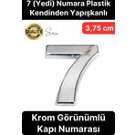 No 7 Kapı Numarası Kendinden Yapışkanlı Masa Dolap Plastik Ev Posta Kutusu Dış Mekan Daire 3,75 cm