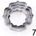 No.7 Tarzı Et Paslanmaz Çelik Fondan Kalıp Çerçeve Çerez Kesici Stamper Tabela Düğün Bisküvi Nimet Daire Çiçek Çerçeve (Yurt Dışından) - Kurabiye kalıbı