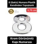No 8 Kapı Numarası Kendinden Yapışkanlı Masa Dolap Plastik Ev Posta Kutusu Dış Mekan Daire 3,75 cm - 1 Adet