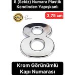 No 8 Kapı Numarası Kendinden Yapışkanlı Masa Dolap Plastik Ev Posta Kutusu Dış Mekan Daire 3,75 cm
