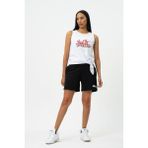No Fear Beyaz Bisiklet Yaka Kolsuz Penye Kadın T-shirt W500114