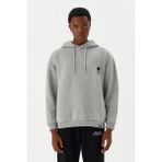 No Fear Erkek Sweatshirt Kapüşonlu Gri M500241 - XL