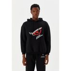 No Fear M500227 Siyah Kapüşonlu Erkek Sweatshirt