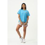 No Fear Mavi Bisiklet Yaka Kısa Kollu Penye Kadın T-shirt W50083 - L / Regular