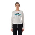 No Fear Orijinal Kadın T-shirt Uzun Kollu Beyaz Beyaz S