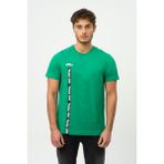 No Fear Sarı Bisiklet Yaka Şeritli Kısa Kollu Penye Erkek T-shirt M500100 - XL - Yeşil