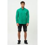 No Fear Yeşil Uzun Kollu Erkek Keten Gömlek M50090 - XL