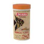 No Label Dajana Tropikal Balık Yemi Pul Worms Tropical Flakes 100Ml 18Gr