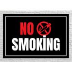 No Smoking - Uyarı Tabela Levhası 24X34 cm Polikarbon - 24 x 34 cm - 1 Adet