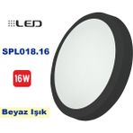 No-vo 16W LED Glob Tavan Armatürü - Siyah Kasa - Beyaz