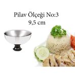 No:3 Yiğitsan Çelik Pilav Ölçeği 9.50 Cm Kap Pilav Ölçek Kalıbı