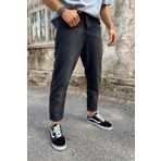 NO61 MAN Boyfriend Siyah Eskitme Yıkamalı Taşlamalı Kot Pantolon