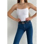Noa Noa Kadın Ince Askılı Düz Crop Atlet – White Base - Beyaz