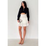 Noa Noa Kadın Katlı Smock Bel Mini Short Etek – Summer Layers - Beyaz