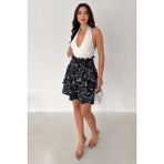 Noa Noa Kadın Katlı Smock Bel Mini Short Etek – Summer Layers - Lacivert