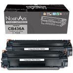 NoahArk CB436A 36A Toner Kartuşları HP LaserJet P1505N P1505 P1506N P1506 M1120N M1120 M1522NF M1522N P1500 P1503 P1504 Yazıcı için Uyumlu (2 Siyah)