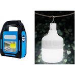 Noas Acil Durum ve Kamp Aydınlatma Seti ( 30W Şarjlı LED Torch Ampul + Bitez Solar El Feneri ) - Mavi 1