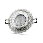 NOAS YL65 1667 Geras Led Çerçeveli 4000K Kristal Cam Spot Kasa - Priz ve Anahtar İçin Uyumlu Çe