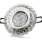 Noas YL65 1667 Geras LED Çerçeveli 4000K Kristal Cam Spot Kasa - Priz ve Anahtar Için Uyumlu Çerçeve