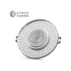 Noas Yl65 1767 İris Led Çerçeveli 4000K Yuvarlak Kristal Cam Spot Kasa