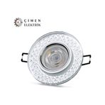 Noas Yl65 1787 Adonis Led Çerçeveli 4000K Yuvarlak Kristal Cam Spot Kasa