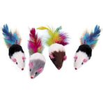 Nobby 5 cm 4'lü Paket Çıngıraklı Küçük Peluş Fare Kedi Oyuncağı