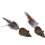 Nobby Catnipli 2'li 5 cm Peluş Tüylü Fare Kedi Oyuncağı