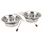 Nobby Silent Diner 2 x 11 cm 0.20 lt Çelik Mama ve Su Kabı