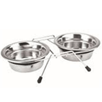 Nobby Silent Diner 2 x 13 cm 0.40 lt Çelik Mama ve Su Kabı