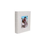 Nobbystar 100'lük 15x21 Cm Gerçek Deri Krem Renkli Gül Desenli Pencereli Fotoğraf Albümü