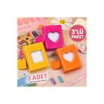 Nobbystar 3’lü Set Mini Fotokart Albümü 6x9cm – 41x3 Fotoğraf Kapasiteli Kpop Fotoğraf Albümü Sarı Turuncu Fuş
