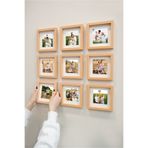 Nobbystar Yapışkanlı Sök-Tak Paspartulu Ahşap 14x14cm POLA Kare Fotoğraf Çerçevesi - 9'lu Paket