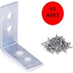Nobel Dolap Köşe Bağlantı L Demir 35x35x15 mm 10'lu Gönye