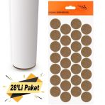 Nobel Keçe Yapışkanlı 28 mm 28'Li Paket Masa Sandalye Parke Zemin Koruyucu