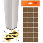 Nobel Keçe Yapışkanlı 30x30 mm 21'Li Paket Masa Sandalye Parke Zemin Koruyucu