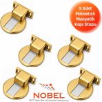 Nobel Manyetik Mıknatıslı Kapı Stoperi, Güçlü Mıknatıslı (Vidalı) 5 Adet Altın