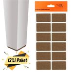 Nobel Masa Sandalye Parke Zemin Koruyucu Keçe Yapışkanlı Dikdörtgen 35x55 mm (12'li Paket)