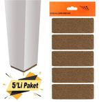 Nobel Masa Sandalye Parke Zemin Koruyucu Keçe Yapışkanlı Dikdörtgen 40x90 Mm (5'li Paket)
