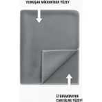 Nobera Duoclean Çift Etkili Temizlik Bezi - Mikrofiber & Cam Bezi (2'si 1 Arada) 1 Adet - Gri