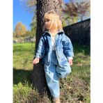 Noble Kids Patchwork Tasarımlı Çocuk Denim Ceket – Çift Cepli