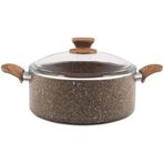 Noble Life 19258 Stonelife 28 cm Kahve Derin Tencere