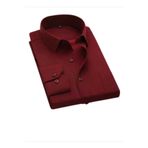 NOBLE STORE Erkek Bordo Uzun Kol Klasik Gömlek