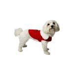 NobleDog Kırmızı Kaşe Kürklü Yakalı Köpek Kaban Kırmızı 1