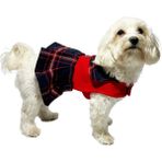 Nobledog Store Kırmızı Kaşe Kaban Köpek Elbisesi - XL