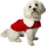 Nobledog Store Kırmızı Kaşe Kürklü Yakalı Köpek Kaban - XL