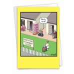 NobleWorks - 1 Komik Tüm Durumlar Boş Mizah Tebrik Kartı 12,7 x 18,7 cm Zarflı - Komik Çünkü Yaşlılar için Karikatür Emeklilik Erkekler ve Kadınlar için (1 Kart) - Külot Raid C6394OCB