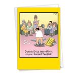 NobleWorks - Doğum Gününüz Kutlu Olsun için 1 Komik Kart - Zarflı Komik Karikatür Not Kartı, Doğum Günü Kutlaması (Alıcı Takdir Önerilir) - Bangkokless 8394